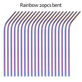 thumbnail image 1 of 304 Stainless Steel Straw Bar Accessories Tools Metal Reusable Straws Bubble Tea Drinking Straw Reusable Tubes For Drinks Rainbow20bent, 1 of 6