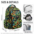 thumbnail image 7 of Uorisanigo Neon Dinosaur School Backpack Lightweight Hiking Daypack for Kids, Casual Schoolbag for Elementary Preschool, Large Capacity Daypack with Side Pocket for Travel, 7 of 7
