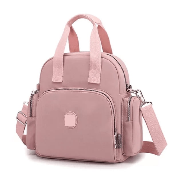"Bolso De Moda Impermeable Para Mujer Con Carga Usb Portátil Rosa "