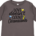 thumbnail image 4 of Inktastic Love Doesnt Count Chromosomes with Yellow and Blue Ribbon Boys or Girls Long Sleeve Toddler T-Shirt, 4 of 5
