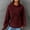 Wine, variant on Womens Hoodies Casual Long Sleeve Drawstring Waffle Pullover Tops Loose Hooded Sweatshirt with Pocket Army Green 4XL