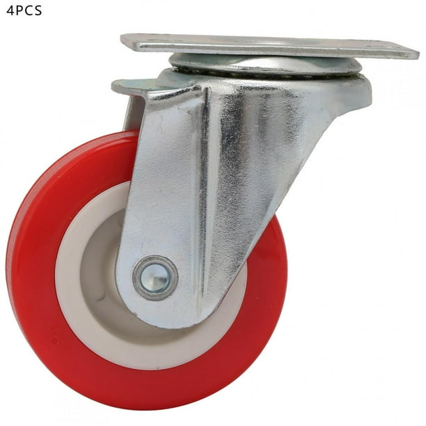 4 ruedas giratorias de 2 pulgadas con tapa superior de PVC para carrito de muebles