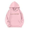 thumbnail image 3 of CCRFTGI Faith Over Fear Hoodies for Girls Letter Graphic Religious Faith Boys Sweatshirts Long Sleeve Bible Verse Hooded Pullover Tops with Pocket Pink 9-10 Years, 3 of 6