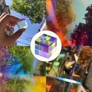 CMY Optic Prism Cube - Optical Glass Prism, RGB Dispersion Six-Sided Cubic AU L7X3