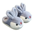 thumbnail image 4 of Otqutp Kids Toddler Bunny Slippers Boys Girls Cute Animal Indoor House Shoes Non-Slip Slippers Warm Plush Fuzzy Shoes, 4 of 5