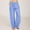 Light Blue, variant on AOOCHASLIY Womens Pants Summer Women Casual Solid Cotton Linen Drawstring Elastic Waist Long Wide Leg Pants