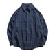 thumbnail image 1 of pstuiky camisas de manga larga para hombre, Camisa informal de manga larga con botones y cuello vuelto a cuadros para hombre Tops casuales para hombres xl, 1 of 8