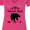 thumbnail image 4 of Inktastic Memaw Bear Grandmother Women's V-Neck T-Shirt, 4 of 5