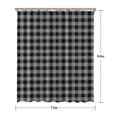 thumbnail image 5 of Gray Black Checkerboard Checkered Pattern Shower Curtain 72"x84" ,Bathroom Decorative Shower Curtains Set with 12 Hooks,Modern Waterproof Washable Shower Curtain, 5 of 6