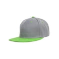 thumbnail image 1 of TopHeadwear Polyester Two-Tone Flat Bill Snapback - Grey/Neon Green, 1 of 2