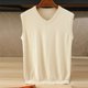 thumbnail image 1 of pstuiky Camiseta sin mangas para hombre, Suéter camisola sin mangas de color liso con cuello en V para hombre Chaleco de hombre l, 1 of 4