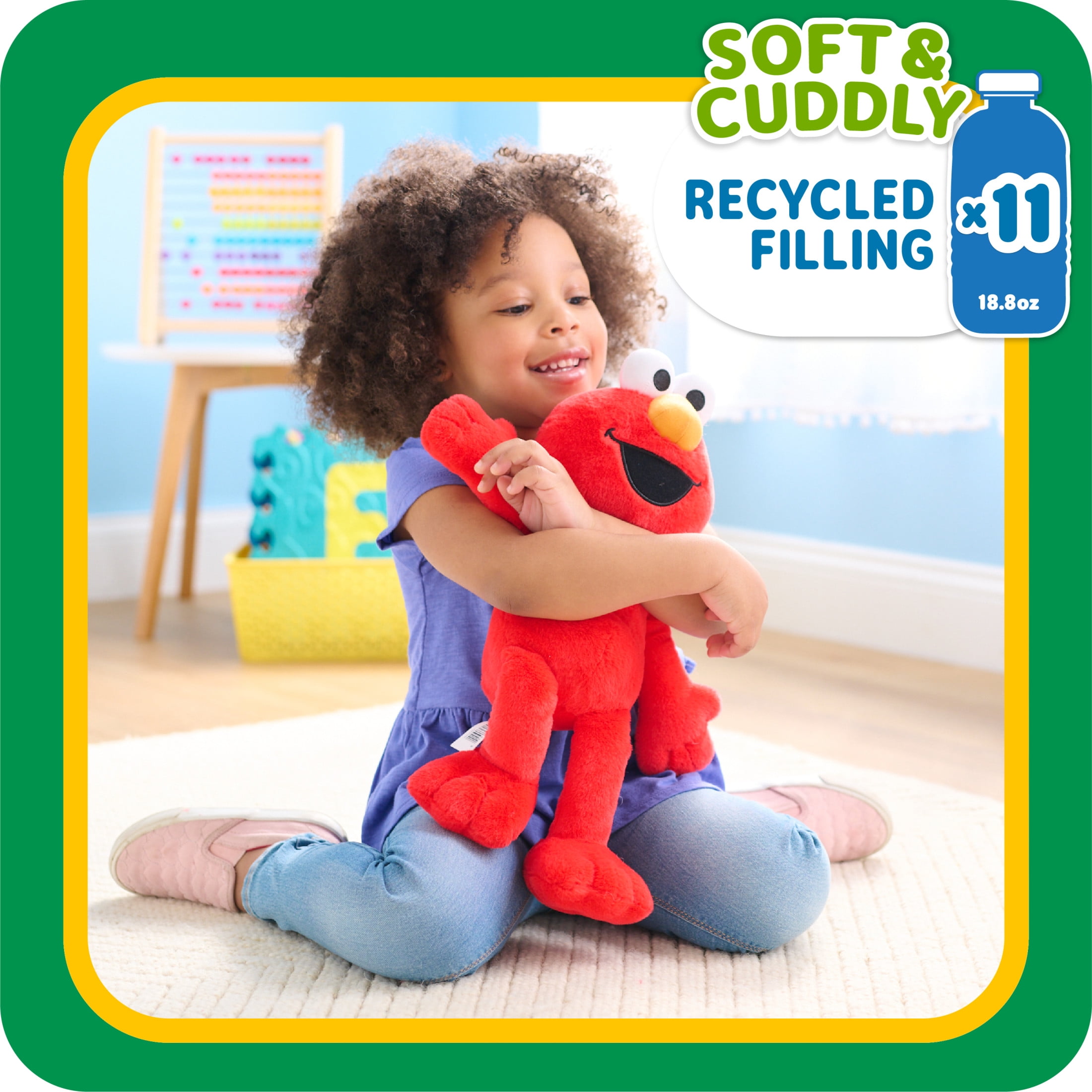 Sesame Street Large Plush Elmo Stuffed Animal, Baby and Toddler Toys for Kids Ages 18 Months+