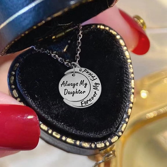 YYKihy Mothers Day Jewelry Gift From Daughter Mom & Daughter Necklace English Necklace Love Forever Necklace Good Love Splicing Good In Friends One Necklaces