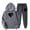Dark Gray, variant on DDAPJ pyju 2 Piece Hoodie Sweatsuit for Women 2025 Fall Outfits Cute Heart Print Matching Jogger Sweat Pants Set Teen Girls Casual Sweatsuits Athletic Track Suits Black XXL