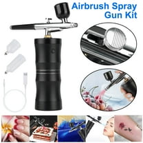 Airbrush Kit with Air Compressor and Nozzles Kit, TSV Rechargeable Handheld Auto Dual-Action Cordless Airbrush Spray Gun Set