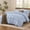 Lake Blue, variant on Duvet Cover Set Queen Size, 100% Washed Cotton, Ultra Soft Comforter Cover Linen Feel, 3PCs Breathable Bedding Set for All Season (White 90"x90")