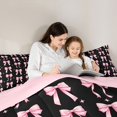 thumbnail image 4 of Manfei Kawaii Stars Bow Knot Bedding Comforter Set 7pcs for Kids Teens,Girls Women Cute Ribbon Bow Tie Queen Bedding Sets,Pink Reversible,Breathable Home Decor, 4 of 7