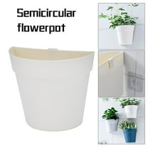 BadyminCSL Indoor and Outdoor Balcony Wall-Mounted Plastic Garden Flower Pots