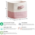 thumbnail image 2 of fyigbion RUNKA Storage Cube Baskets - 3 Pack - 11 inch Square Baskets for Closet  Woven Bins - Ideal for Toy Storage | White, 2 of 14