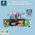 thumbnail image 5 of Juvale Sports Bulletin Board Borders for Classroom Decor - 6 Rolls (234 ft) Multicolor Scalloped Trim - Assorted Basketball, Football, Soccer & Baseball Designs - 78 Precut Strips, 5 of 11