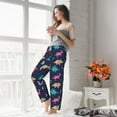 thumbnail image 4 of Uemuo Cartoon Dinosaur Pattern Women's Wide Leg Palazzo Lounge Pants with Pockets Light Weight Loose Comfy Casual Pajama Pants-XX-Large, 4 of 9