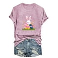 thumbnail image 2 of QUNYINEY Casual Women Shirts Crew Neck Pullover Easter Short Sleeve Tops Loose Tops for Women Trendy, 2 of 4