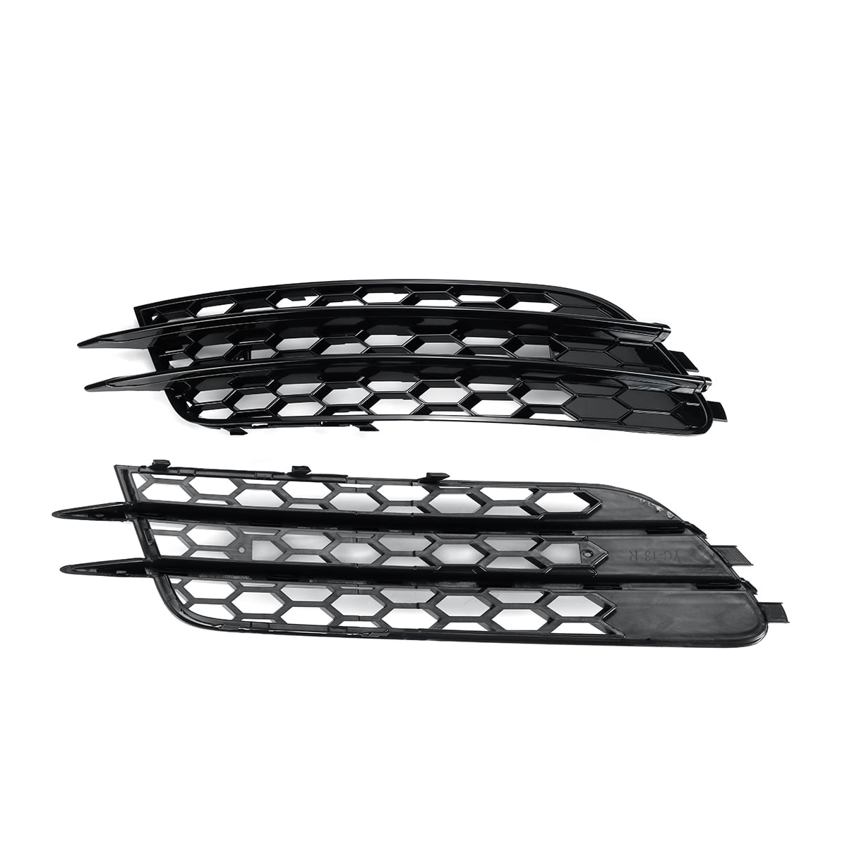 Autoleader For Audi A6 C7 Sedan 2012-2015 Black RS6 Style Honeycomb Front  Fog Grill Light Cover 