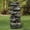 #3 Grey, variant on Hamiedun 5-Tier Rock Water Fountain with LED Lights - Rockery Cascading Outdoor Waterfall Fountain