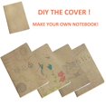thumbnail image 5 of zmybcpack Paquete de 12 cuadernos de diario con cubierta marrón kraft, cuadernos forrados para viajeros, estudiantes, oficina, cuadernos de notas, planificador, tamaño A5, 8,26 x 5,5, 60 páginas a ray, 5 of 5