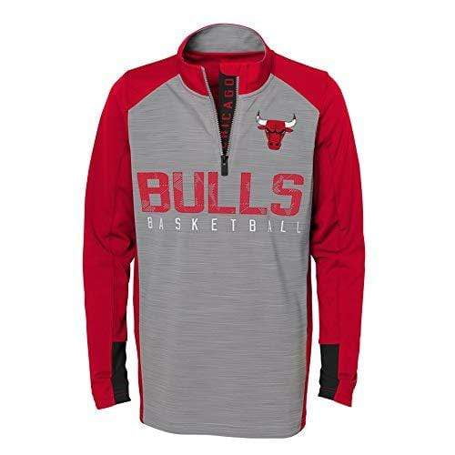 NBA Kids & Youth Boys Chicago Bulls | Medium(5-6) 1/4 Zip Long Sleeve Top