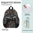 thumbnail image 4 of Game Controller Black Pattern Backpack for School, Cute School Bag with Adjustable Shoulder Straps and Padded Back, 15"x11.42"x5.5", 4 of 4