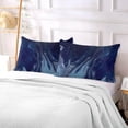 thumbnail image 5 of Gold Glitter Blue Marble Pillowcases, Soft and Cozy Decor Giftsative Pillow Cases with Hidden Zipper for Bedroom, Sofa, Couch, Standard Size 20x26 Inches（257）, 5 of 6