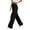 a01Black, variant on Yyeselk Womens Wide Leg Sun Protection Pants Lightweight Baggy Stretch High Waisted Slacks Drawstring Casual Joggers Trousers Pink XL
