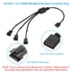 thumbnail image 3 of Cable divisor Uxcell 12V de 4 pines, 2 piezas de cable de alimentación para ventiladores PWM RGB con conector de extensión macho ARGB de 1 a 3, negro, 3 of 7