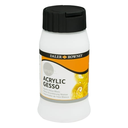 7328 White Acrylic - Daler-Rowney Simply Acrylic Gesso, 16.9 Fl. Oz.