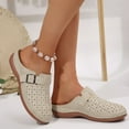 thumbnail image 6 of Purcolt Womens Clogs Shoes Brethable Non Slip Closed Toe Chunky Sole Sandals Summer Slip On Arch Support Flats Shoes for Walking, 6 of 9