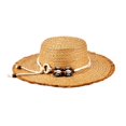 thumbnail image 2 of Yifymode Womens Beach Sun Straw Hat Summer Floppy Wide Brim Foldable Packable | Packable & Travel Friendly：Suitable for beach, outdoor activities, 2 of 6