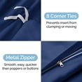 thumbnail image 5 of CGK Linens 2-Piece Premium Duvet Cover Set - Twin Size Soft Comforter Cover With Zipper & Matching Pillowcases, Navy Blue, 5 of 7