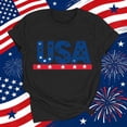 thumbnail image 4 of Zynoxe Women's T-Shirts Fourth of July Patriotic Graphic Tees for Women Casual Summer Crew Neck Short Sleeve Going Out Tops (#04 Black,XL), 4 of 7