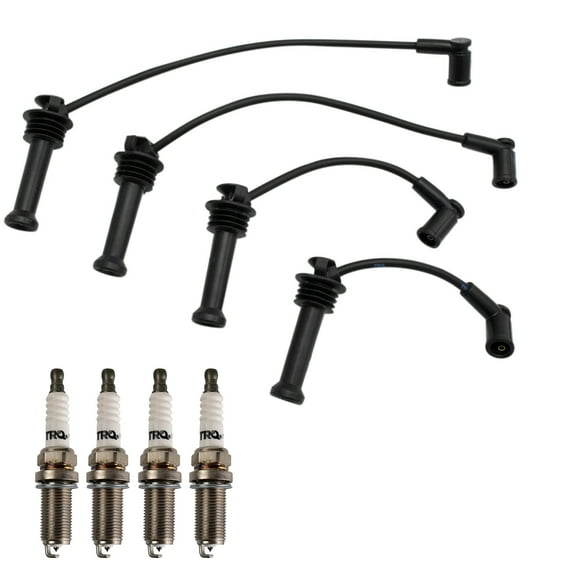 TRQ Ignition Kit Spark Plug & Wire Set For Ford Fiesta L4 1.6L TKA01264
