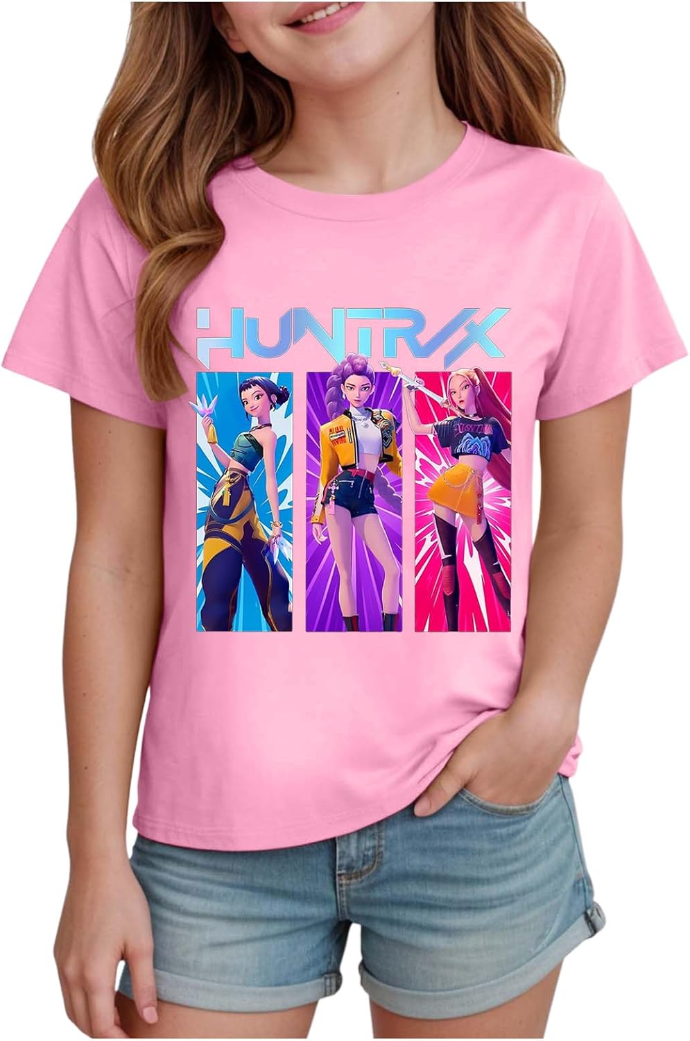 Sweat à Capuche Enfant Fille HHunters - Motif Graphique KPop - Coton Doux - Taille 3-4 Ans à 11-12 Ans - 8