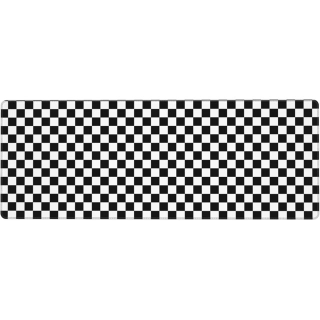 Checkerboard XXL Extended Desk Pad Large Keyboard Gaming Mat AntiFray Stitched Edges, WaterResistant Laptop Desk AntiSlip Mousepad for Office and Home