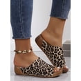 thumbnail image 2 of Thick-Soled Platform Roman Sandals For Women With Round Toe Snake Print Fish Mouth Flat And High-Heeled Slippers Summer New Korean Version, 2 of 7