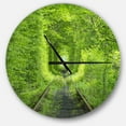thumbnail image 1 of DesignArt Forest around Rail Way Tunnel Large Wall Clock, 1 of 2