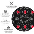 thumbnail image 3 of Lsque Card Suits Pattern 4" Drink Coasters Set of 4, PVC Leather Absorbent Coasters, Table Coaster Set Decorative Coffee Cup Coasters Housewarming Gift -Round Shape, 3 of 6