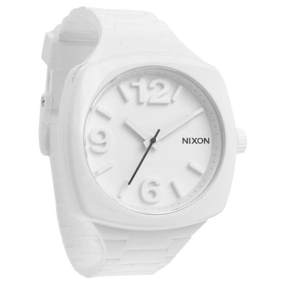 Nixon Women's A265100 White Polycarbonate White Dial Silicone Rubber Strap Watch