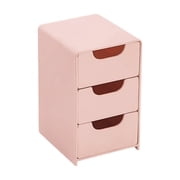 Surpdew Small Acrylic Desk Storage Organizer With 3 Drawers, 3-Layer White Desktop Organizer For Office Supplies Mini Storage Box With Drawers For Desk, Desktop Makeup Drawer Jewelry Storage Box
