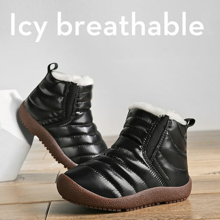 

AOOCHASLIY Baby Days Savings Shoes Event Rubber Sole Snow Children Cotton Shoes Fleece Hiking Boots Waterproof Outdoor