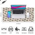thumbnail image 5 of Long Mouse Pads for Desk,Light Pink Bigfoot and Mountain Pattern Desk Mats on Top Of Desks, Desk Mouse Pad Extra Large with 3mm Non-Slip Base and Stitched Edge for Gaming,Office,Work,Home 35.4"x15.7", 5 of 6