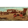 thumbnail image 2 of Homer, Winslow 18x11 Black Ornate Wood Framed with Double Matting Museum Art Print Titled - Pitching Quoits, 2 of 4
